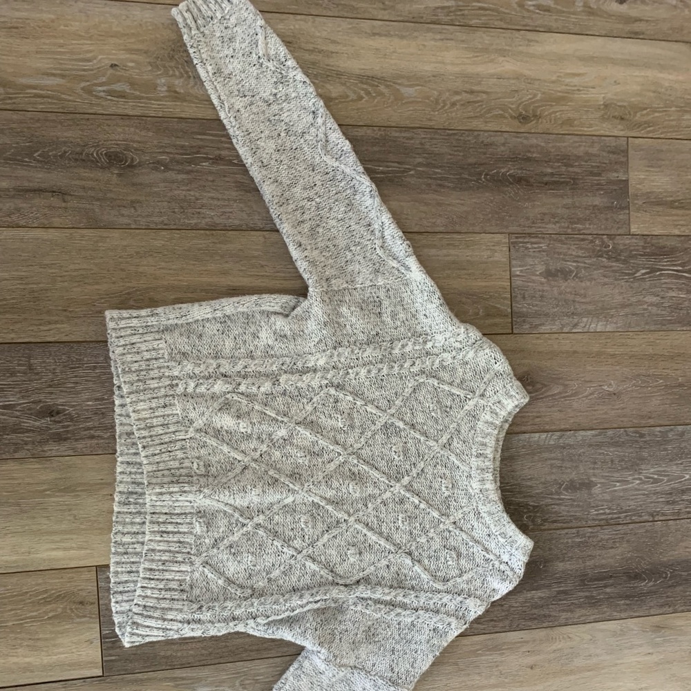 Grey knit sweater